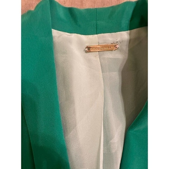 Rebecca Minkoff Women’s Silk One Button Green Blazer Size 2 NWOT - Picture 9 of 11